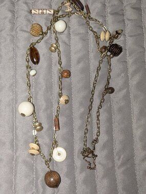 $1 with Bundle ~ Boho Multi Strand Charm Necklace 6536
